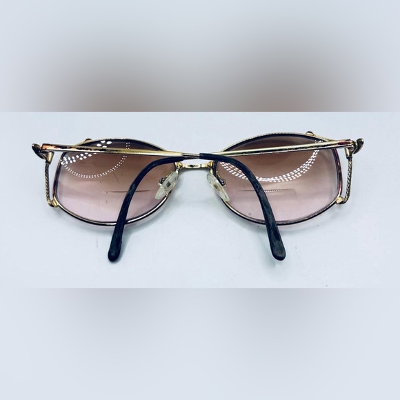 Vintage Christian Dior 2634 Gold Oval Sunglasses Frames Only - Picture 4 of 8